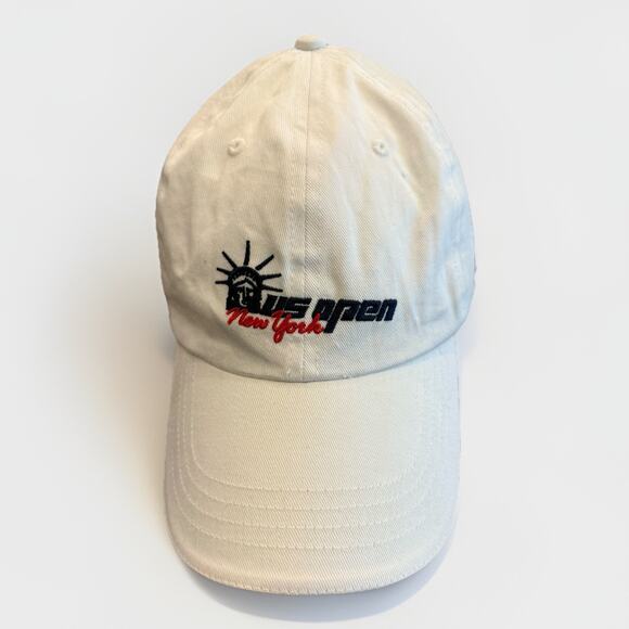 Vintage Y2K Wilson Mens White US Open New York 2004 Adjustable Strapback Hat Cap - Picture 1 of 8